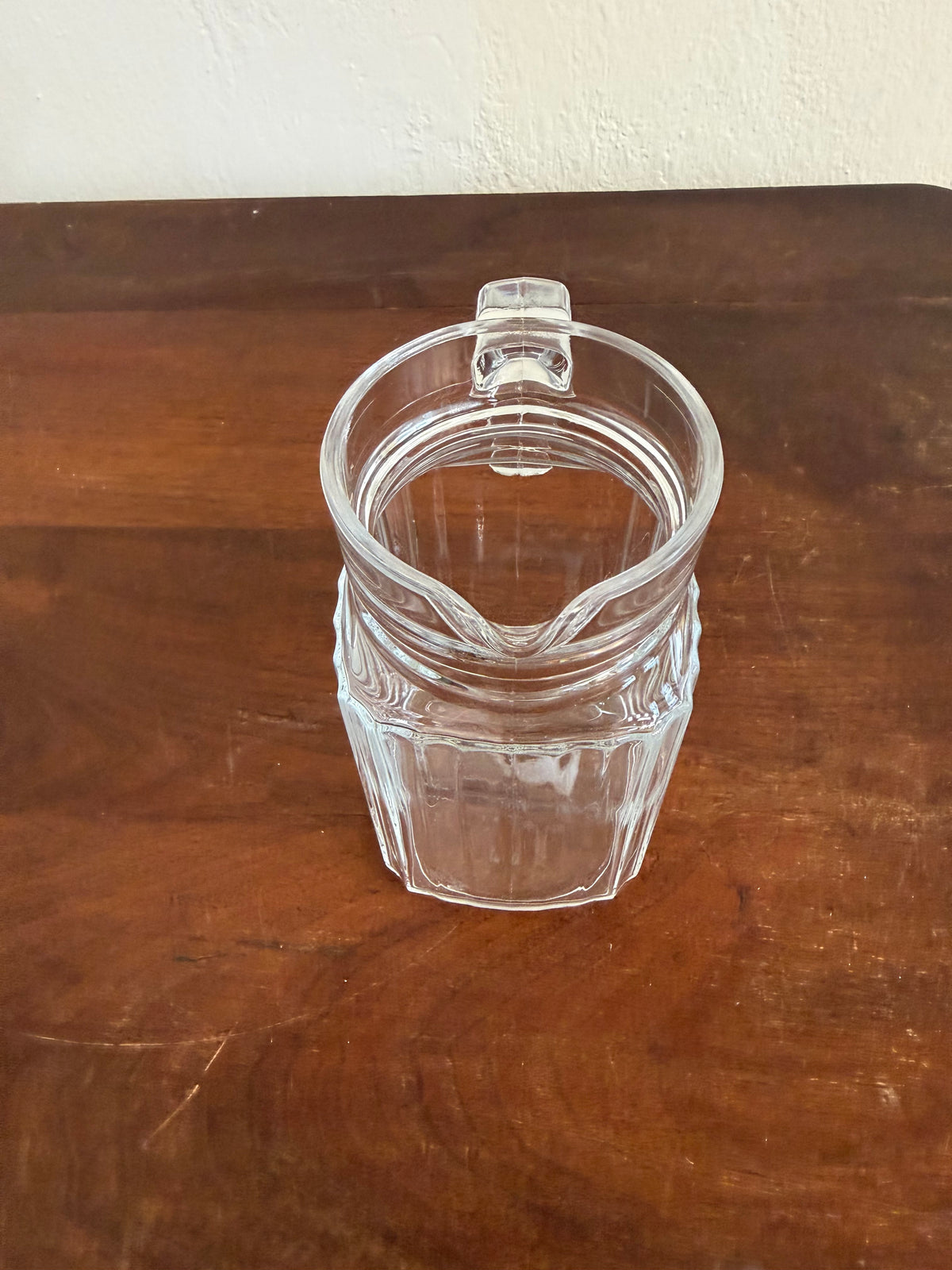 1 Liter Ribbed Glass Pitcher