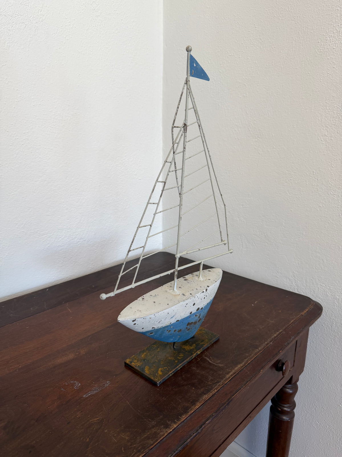 Coastal Tabletop Sail Boat Decor