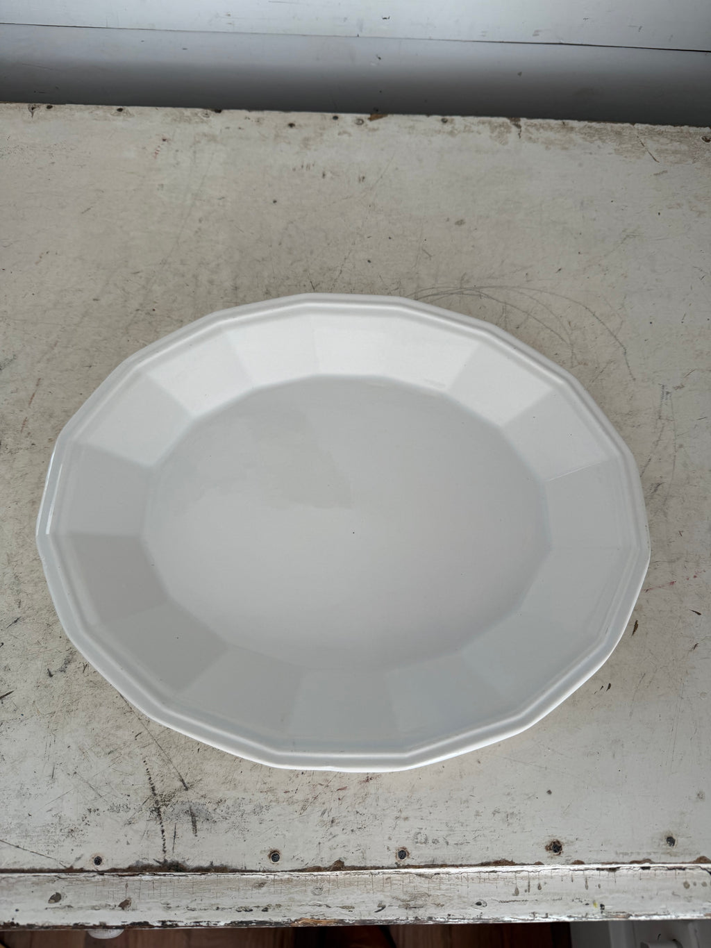 White Scalloped Edge Platter