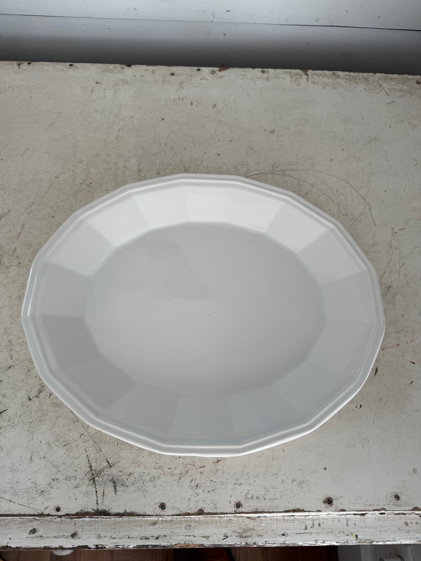 White Scalloped Edge Platter