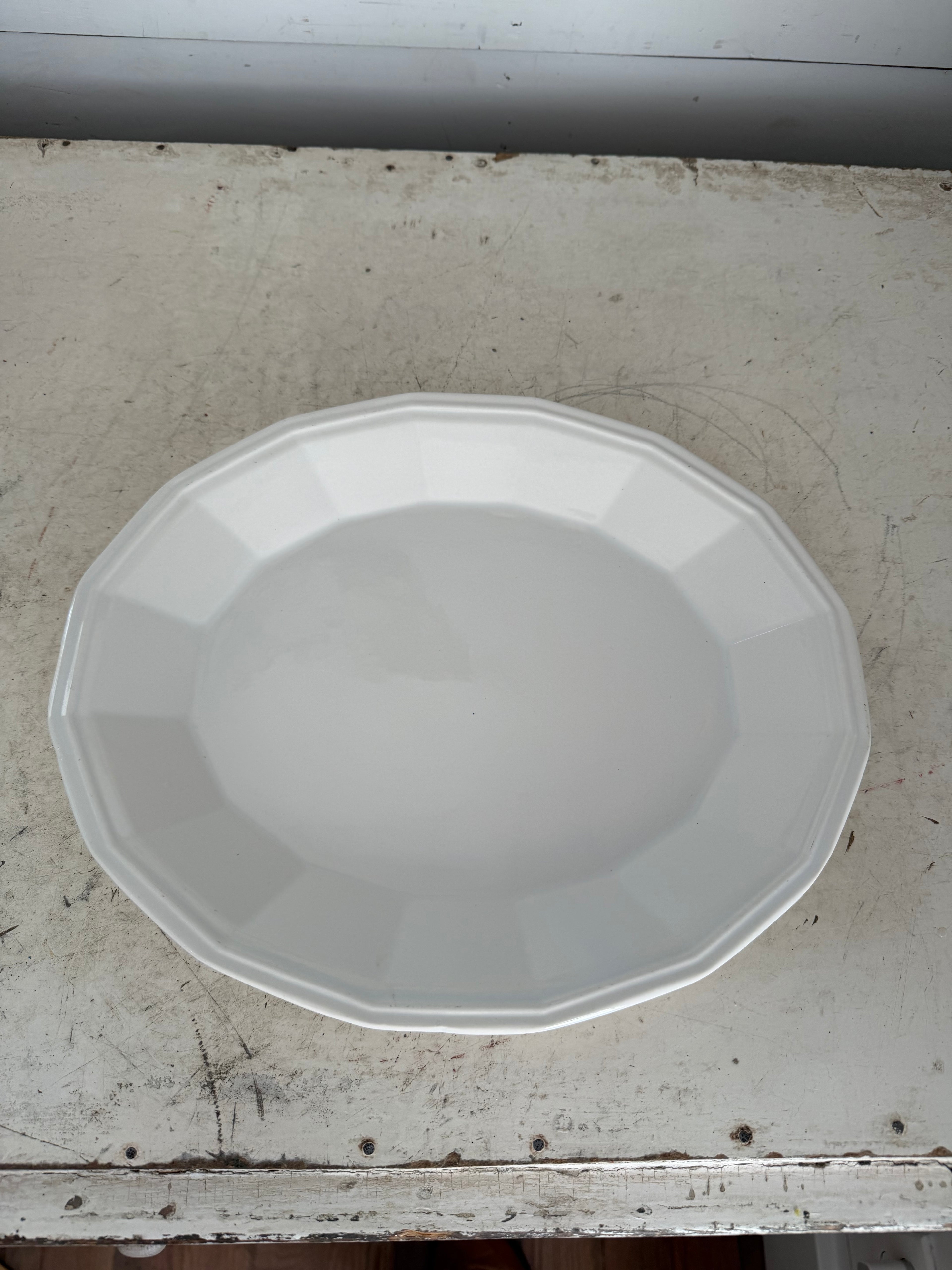 White Scalloped Edge Platter