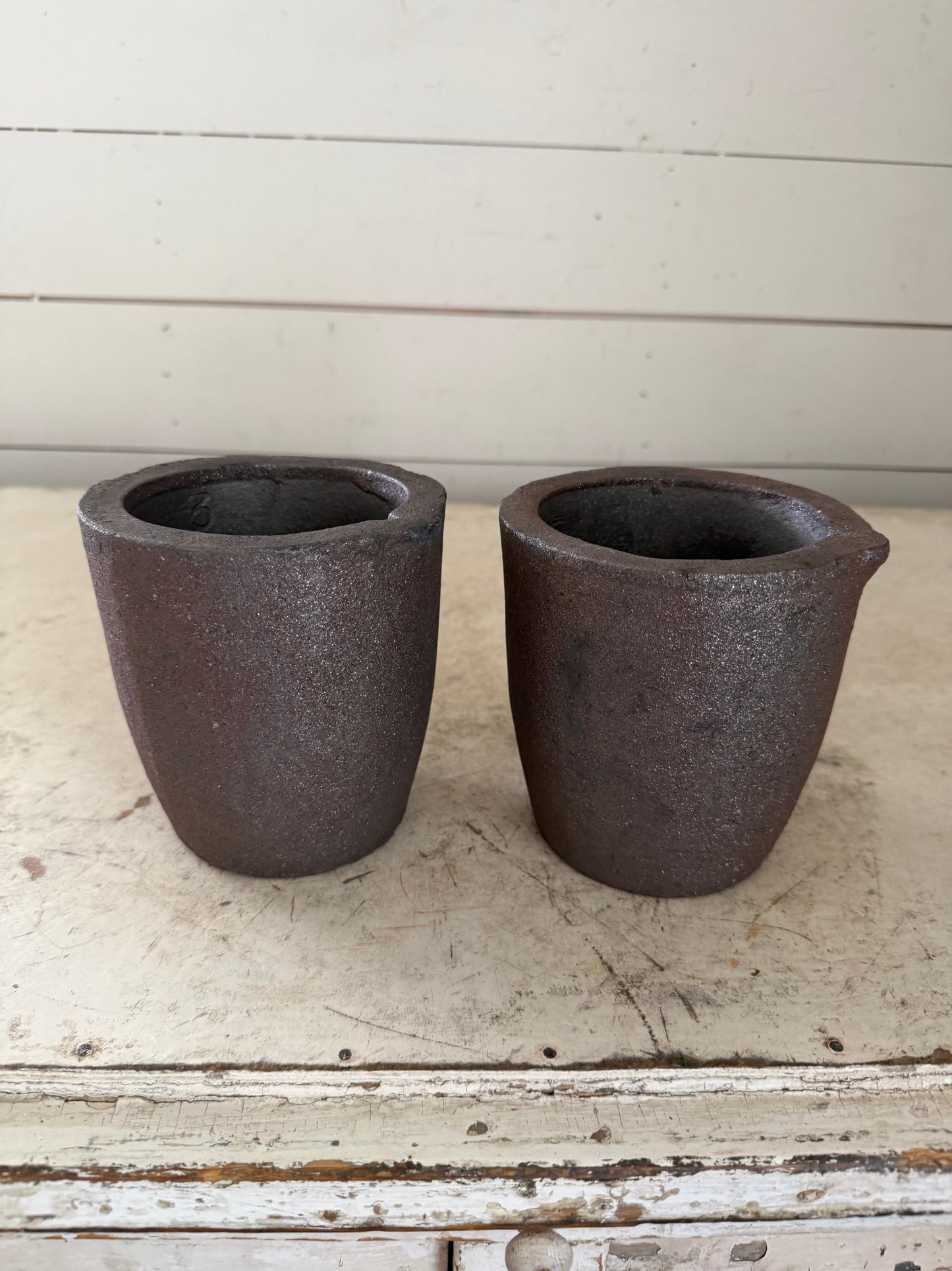 Graphite Melting Clay Crucible # 3 Brass Gold Silver Brass Copper - sold individually