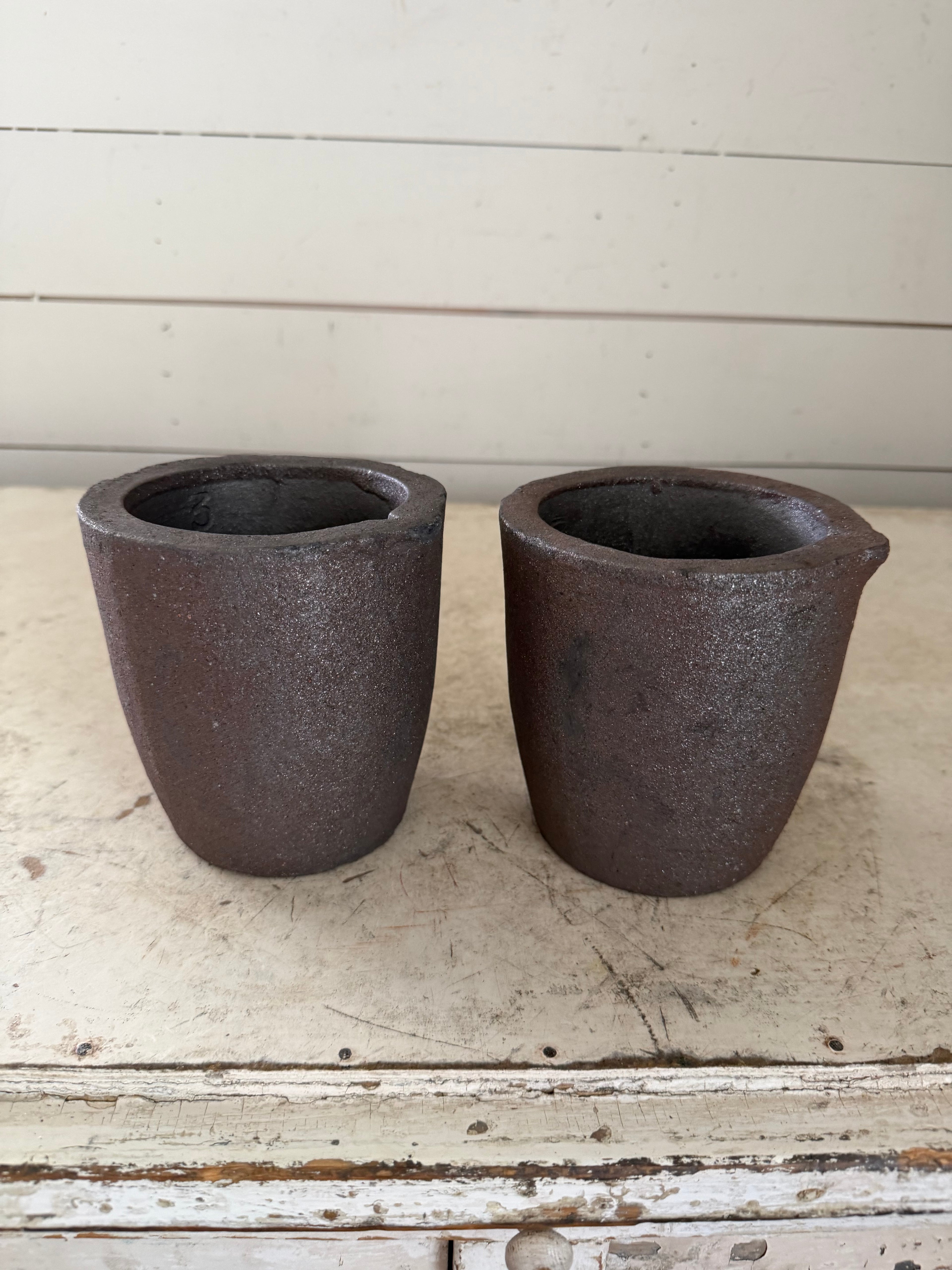 Graphite Melting Clay Crucible # 3 Brass Gold Silver Brass Copper - sold individually