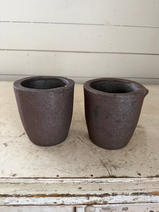 Graphite Melting Clay Crucible # 3 Brass Gold Silver Brass Copper - sold individually