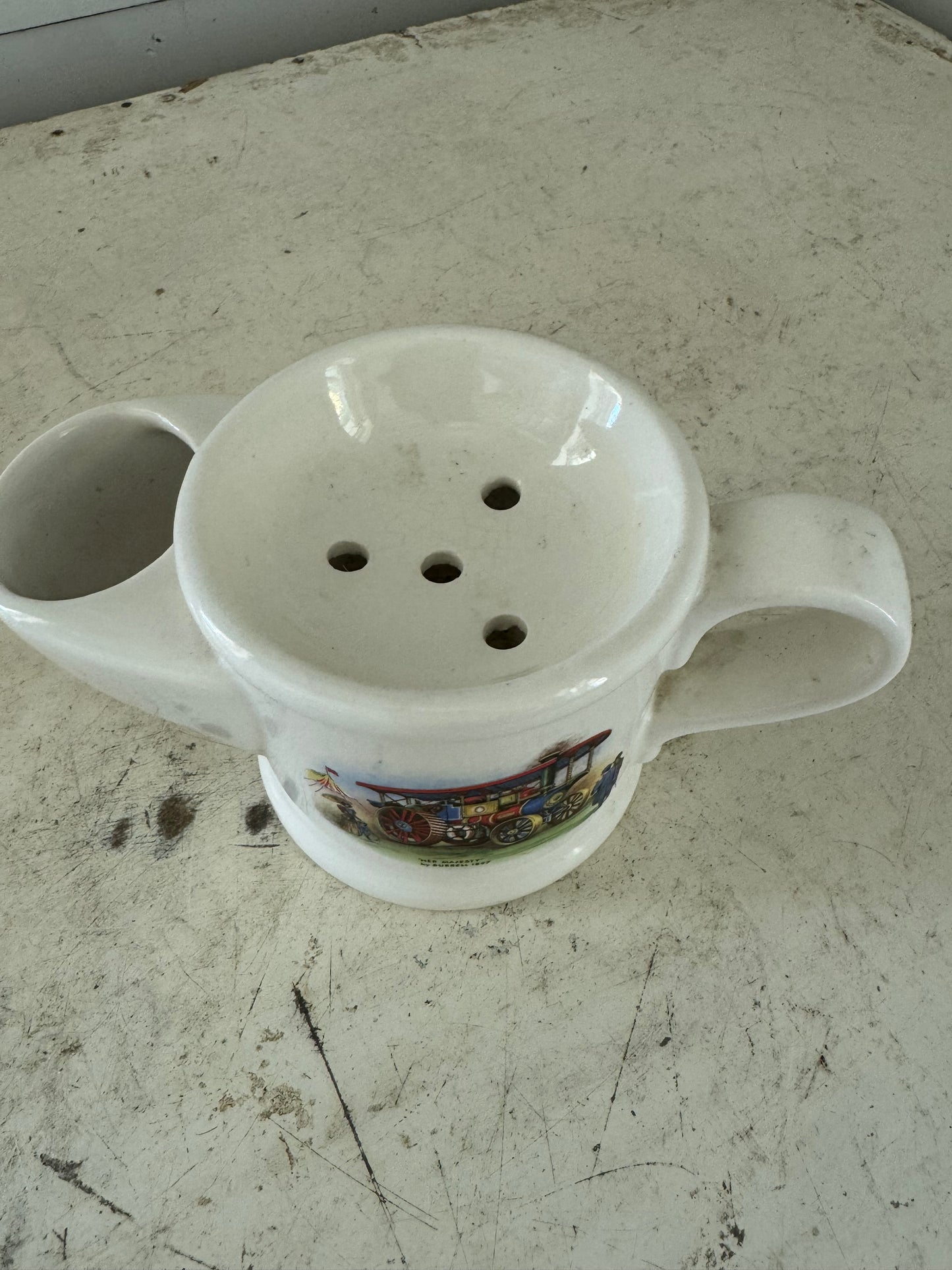 Vintage collectable shaving mug by Wade Made in England. Plane