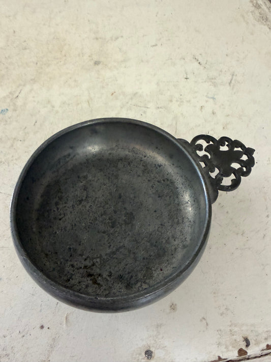 vintage Stede pewter porringer dish