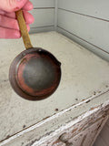 Mini copper sauce pan with sprout more like the size of a measuring cup