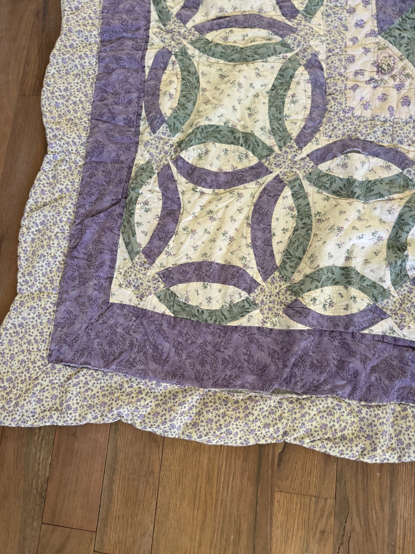 Purple queen quilt, as is