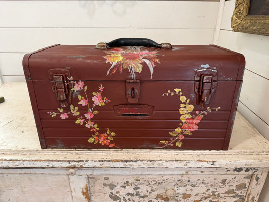 Hand painted Vintage Craftsman Toolbox with insert