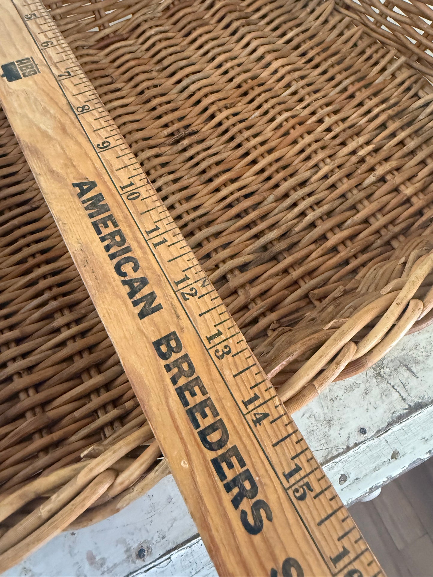 Vintage English Woven Bread Basket