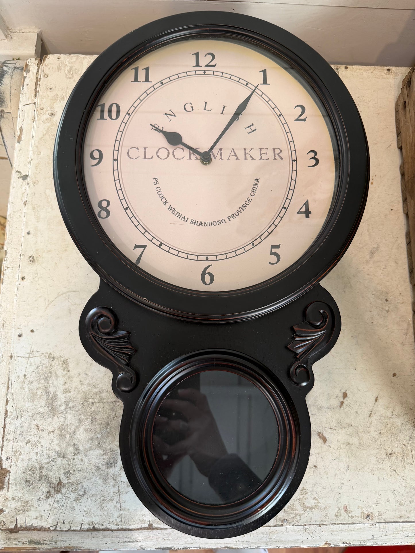 Wall clock will get makeover - not being painted just putting art in the glass