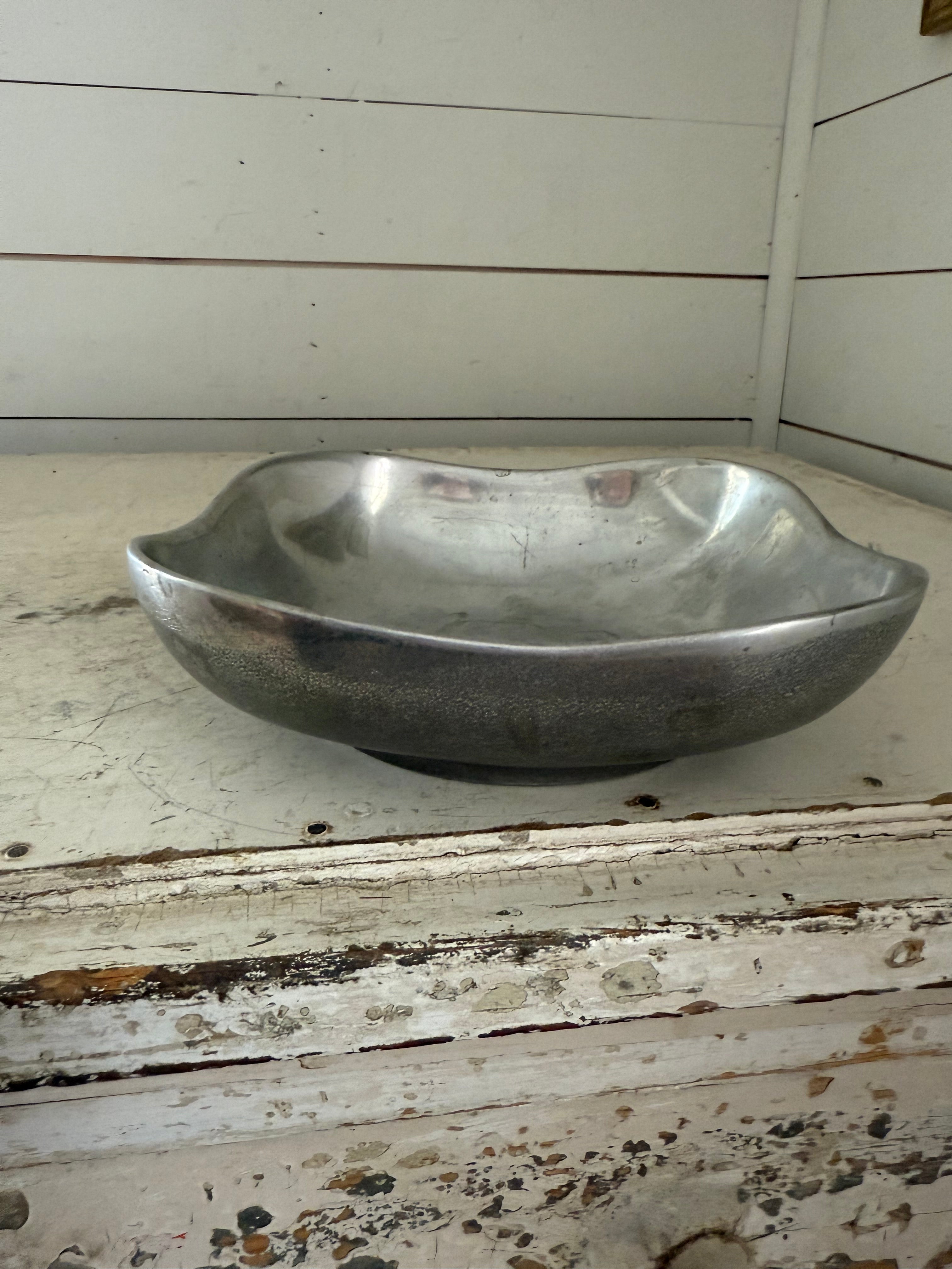 Vintage Wilton-Columbia, PA Pewter Square Bowl