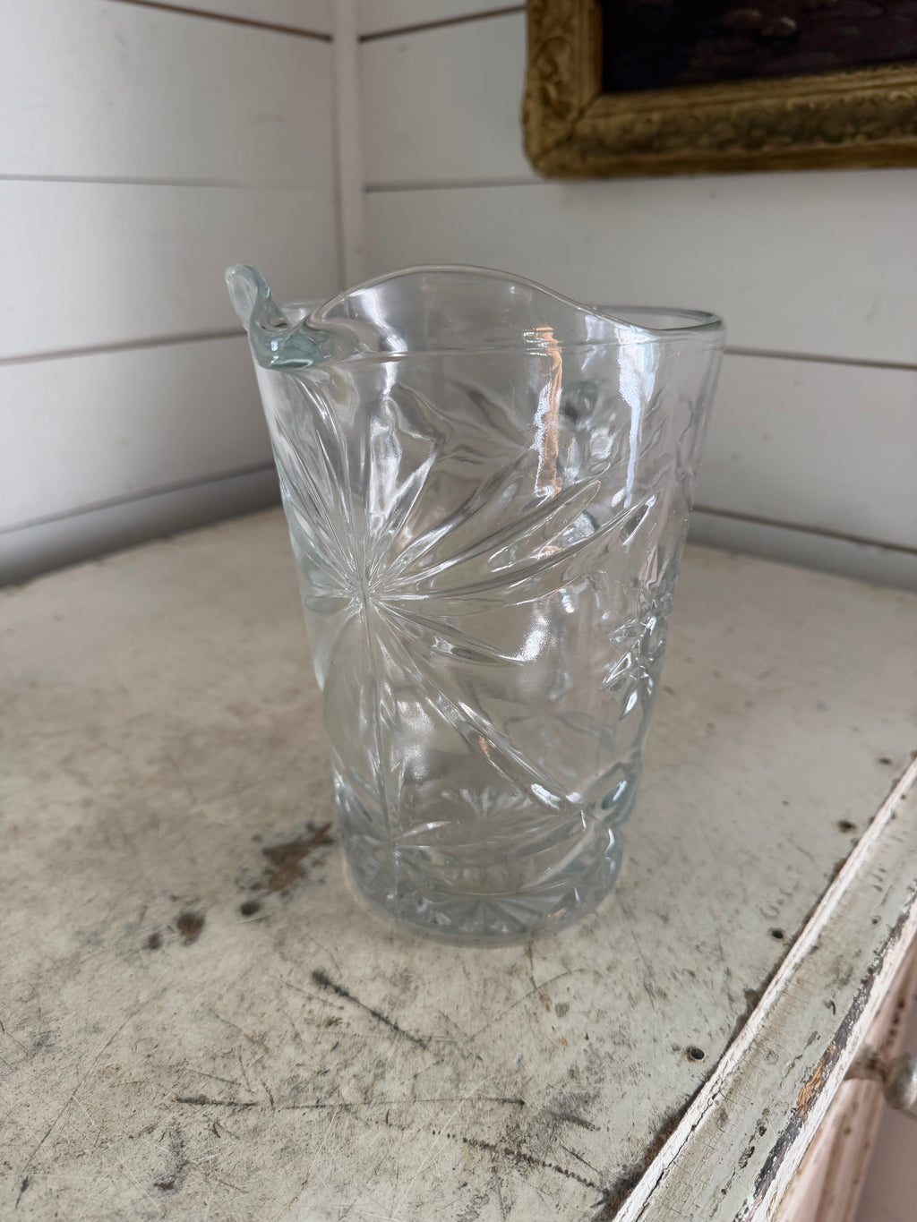 Vintage Anchor Hocking Star of David Pitcher