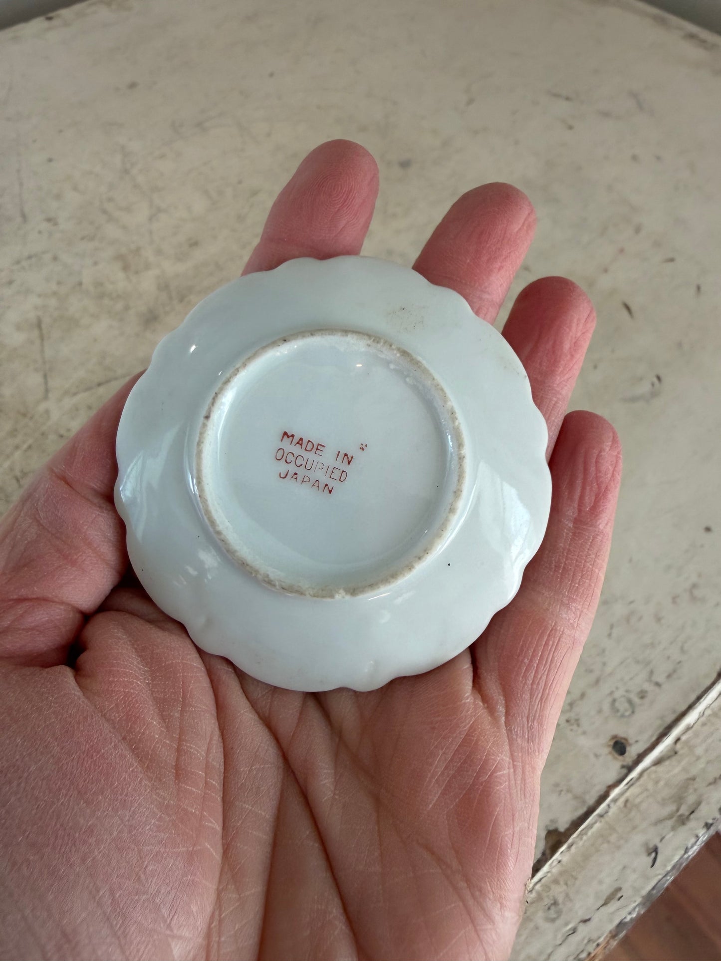 Small floral butter pat Japan