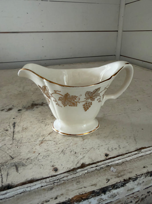 Vintage Creamer with Gold Grape Motif