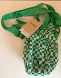 Calpak Water Bottle Holder Green & White NWT
