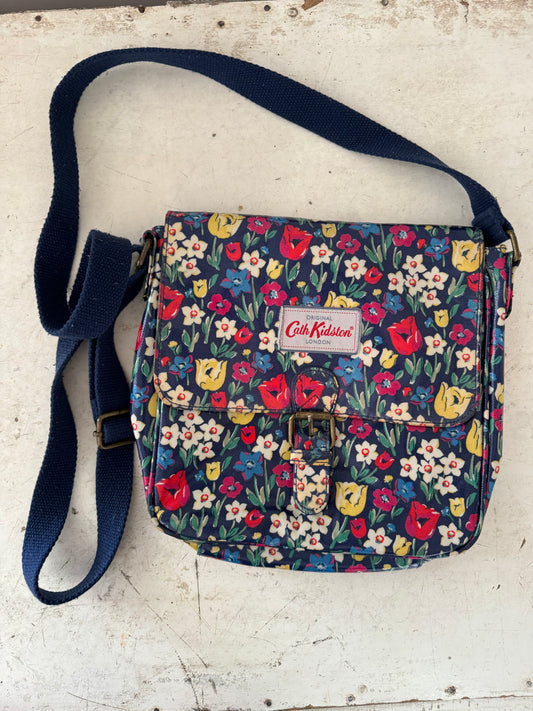 Floral Original Cath Kidston bag with blue strap