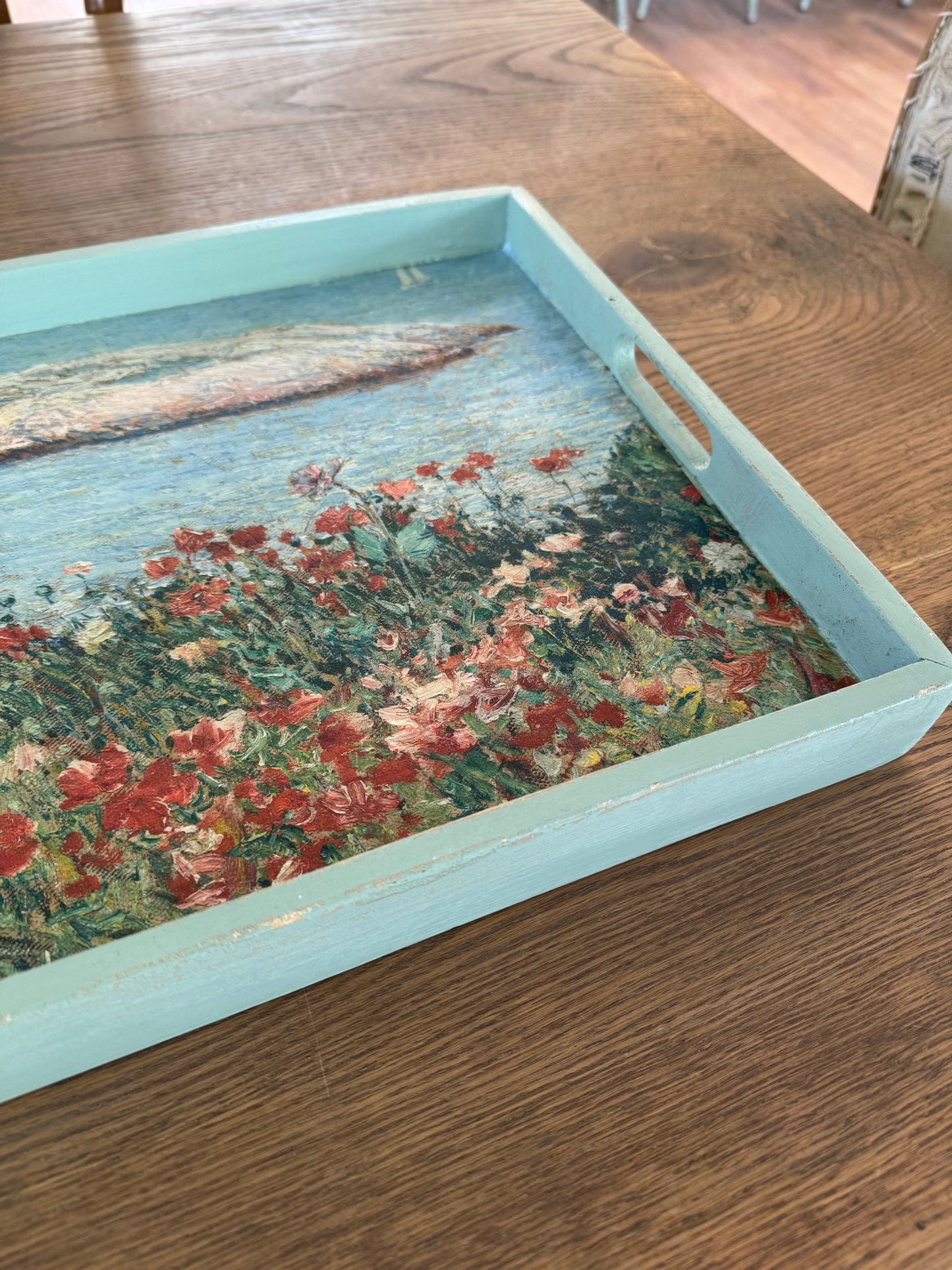 Poppies at the beach tray 20.5x12.5”