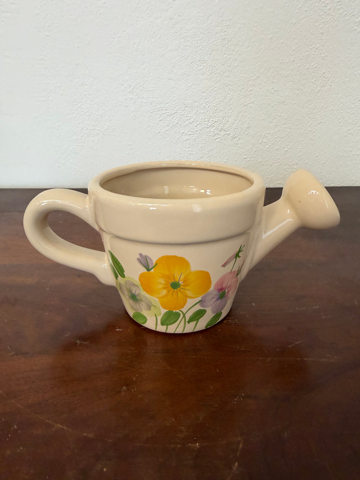 Ceramic Pansy Watering Can