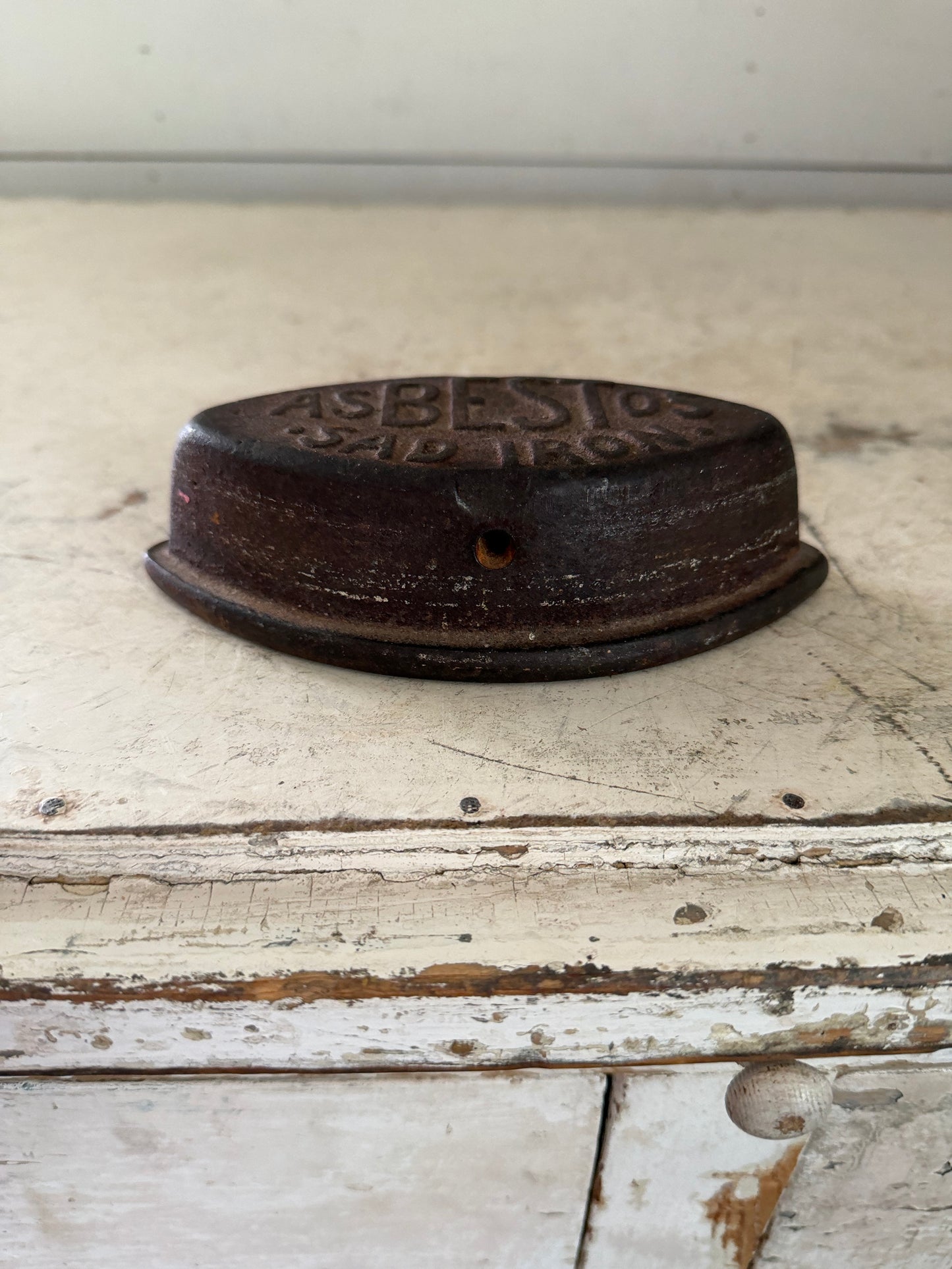 Antique Vintage Cast Iron Asbestos Sad Iron
