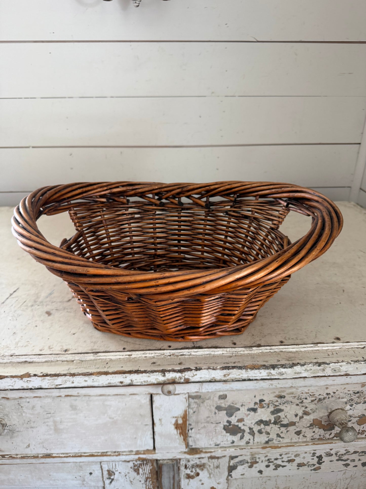 Small French Style Laundry Basket