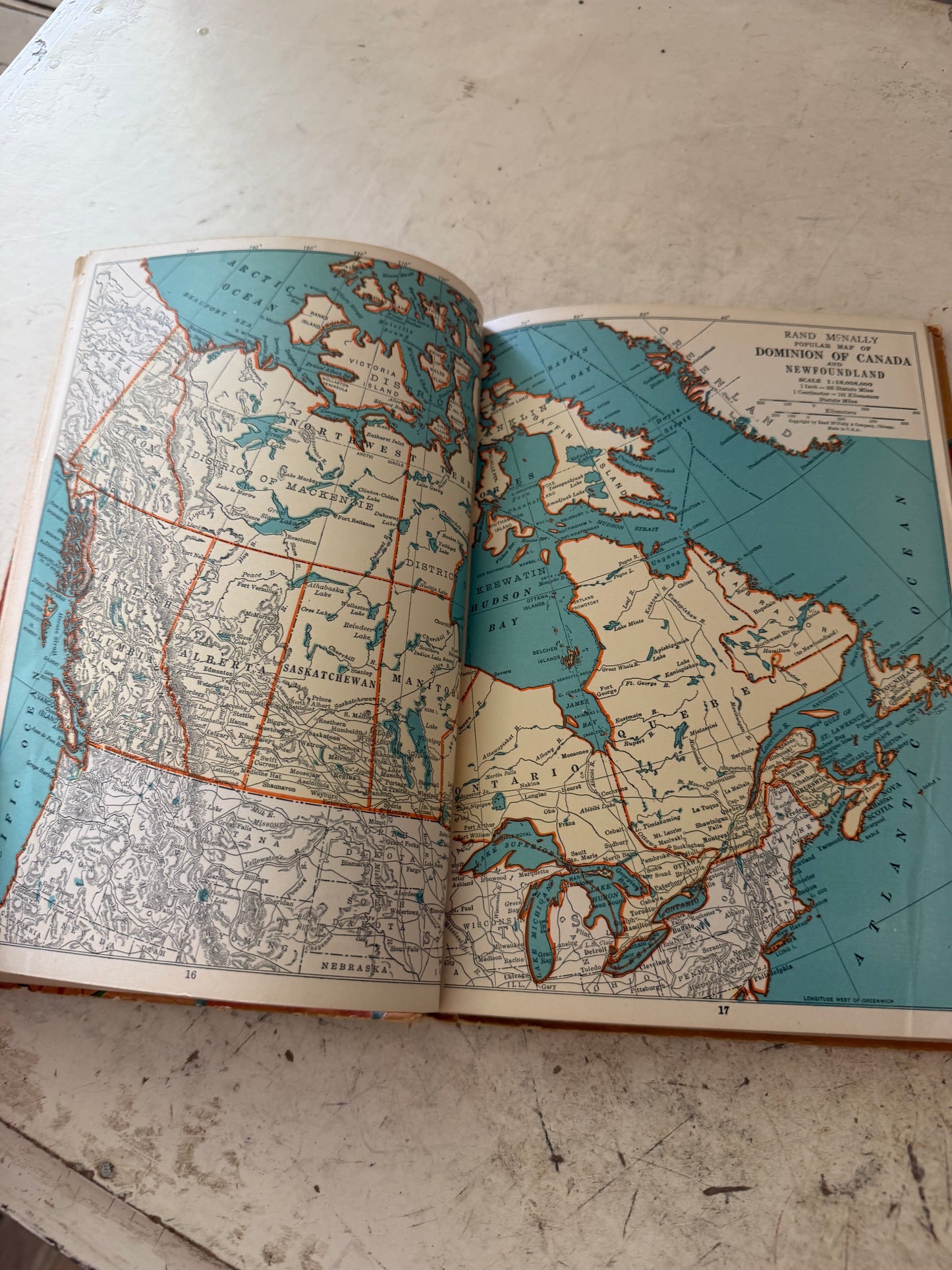 Rand McNally World Atlas Pictorial Edition from the 1930s.