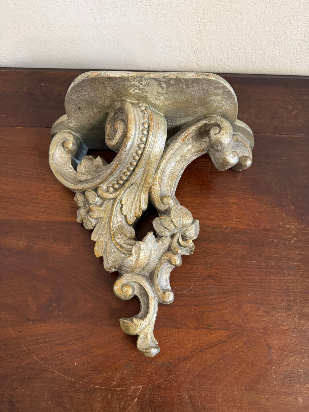 Ornate Gold Gilded Wall Sconce Shelf