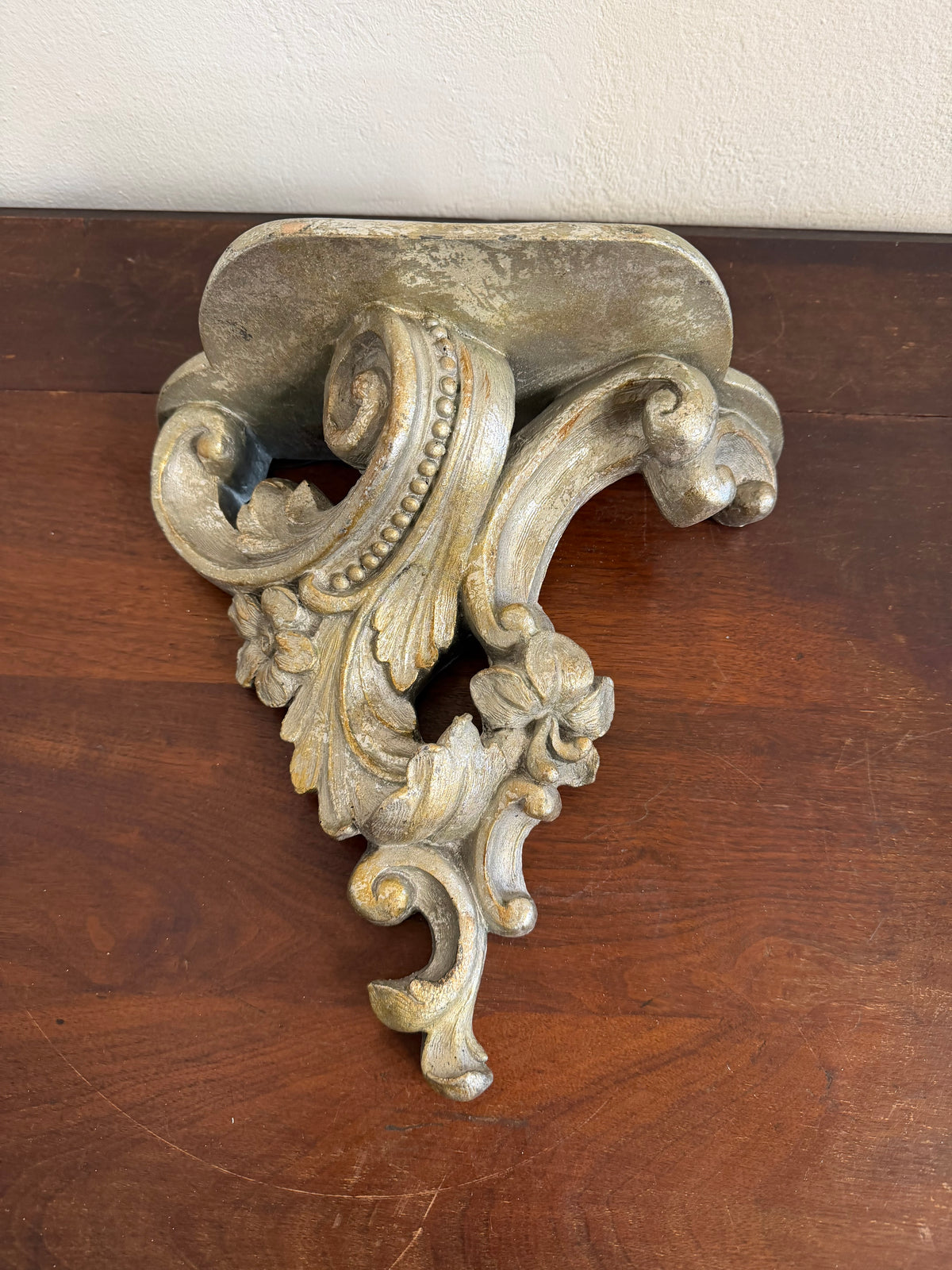 Ornate Gold Gilded Wall Sconce Shelf