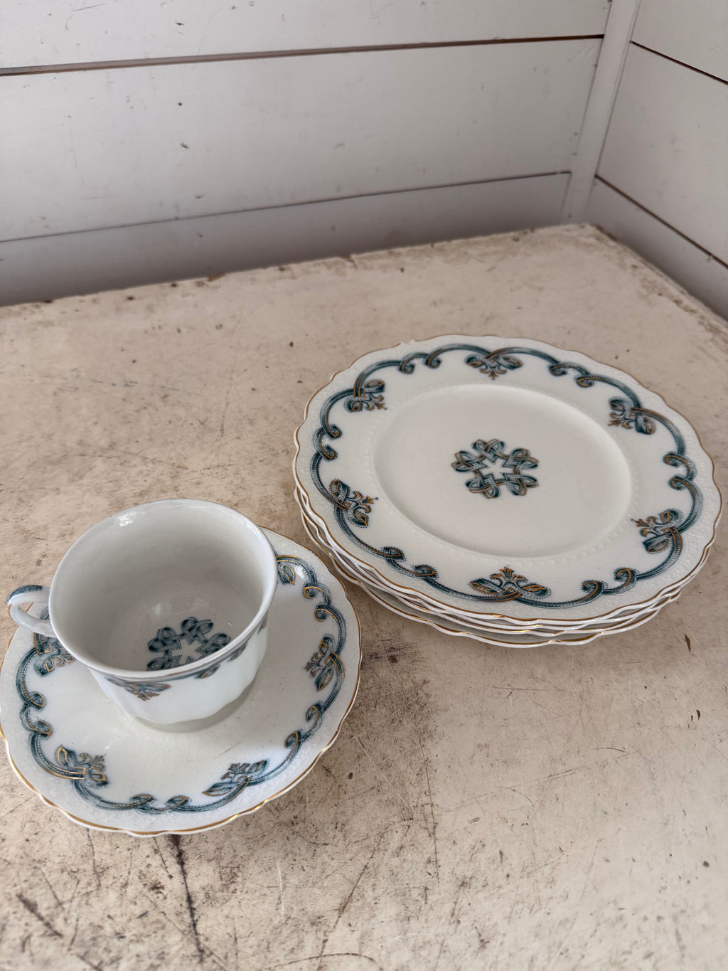 Rolland Blue Green by Johnson Brothers England, dishes sold individually