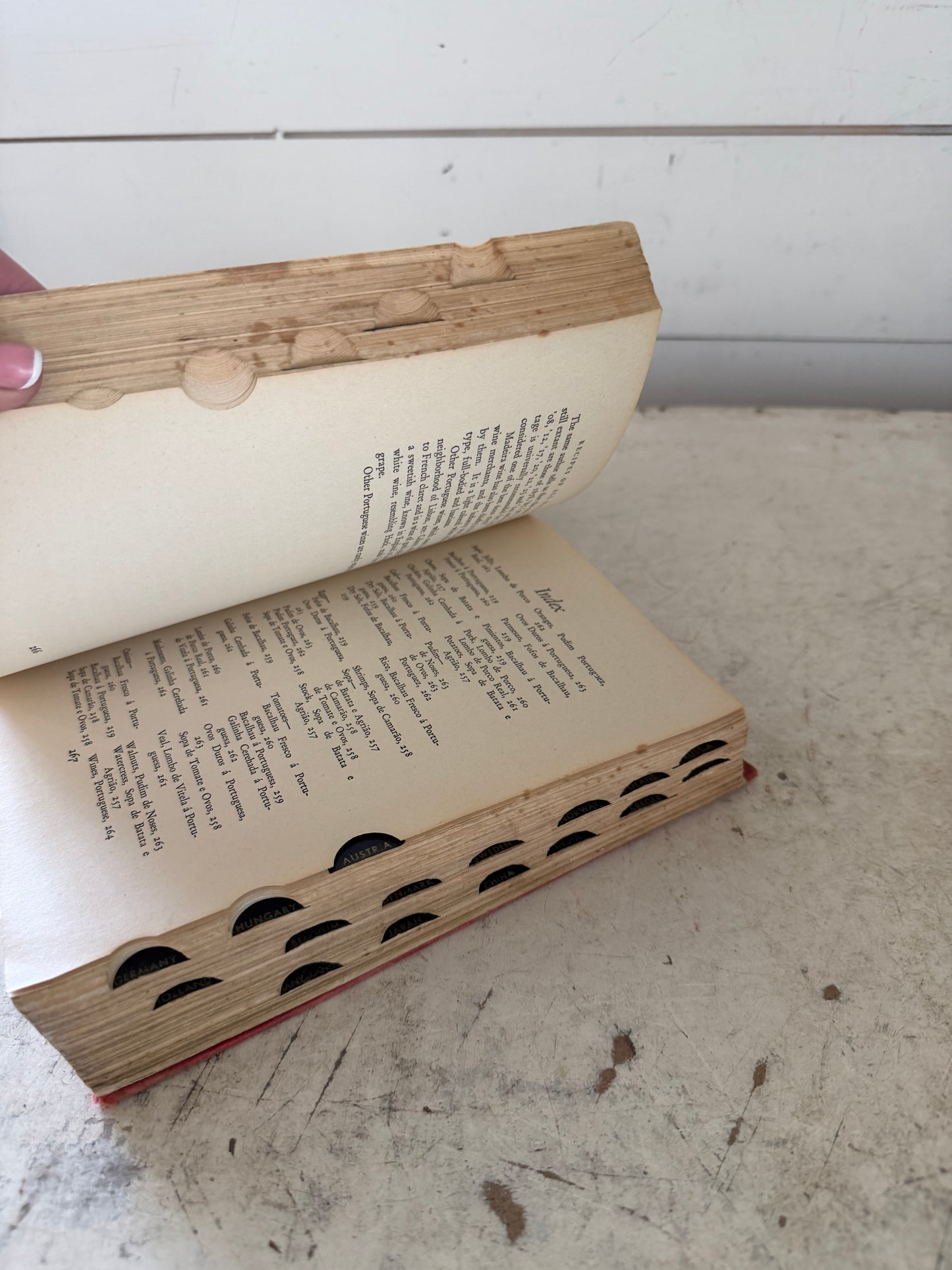 Recipes of All Nations ~ Countess Morphy 1935 Vintage Cookbook Thumb Index Wise