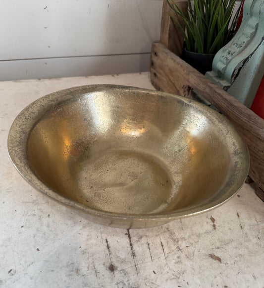 Cravings By CHRISSY TEIGEN 10 Inch cast metal Bowl in Champagne Gold