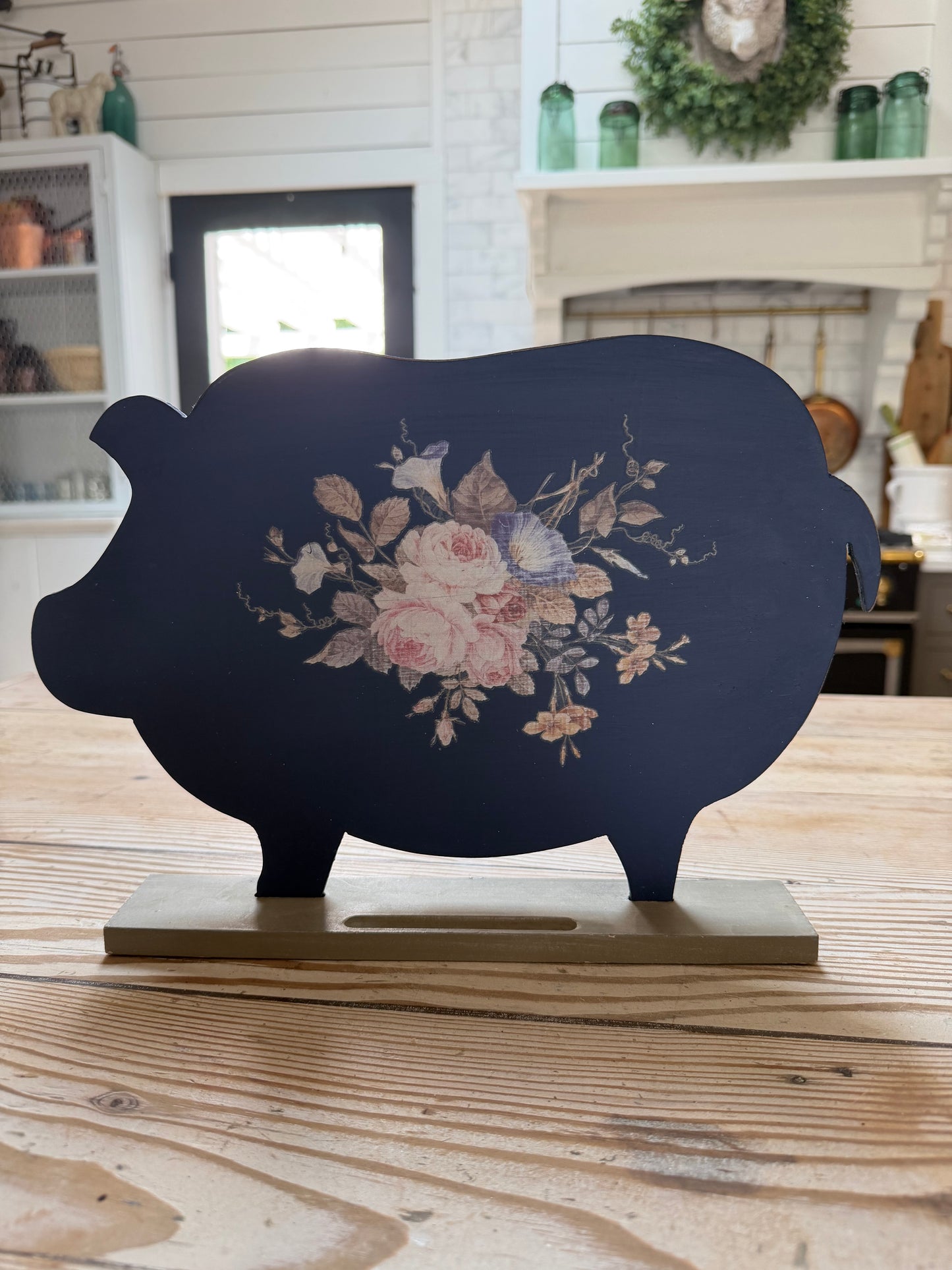 Hand Painted Floral Farm Animals sold individually