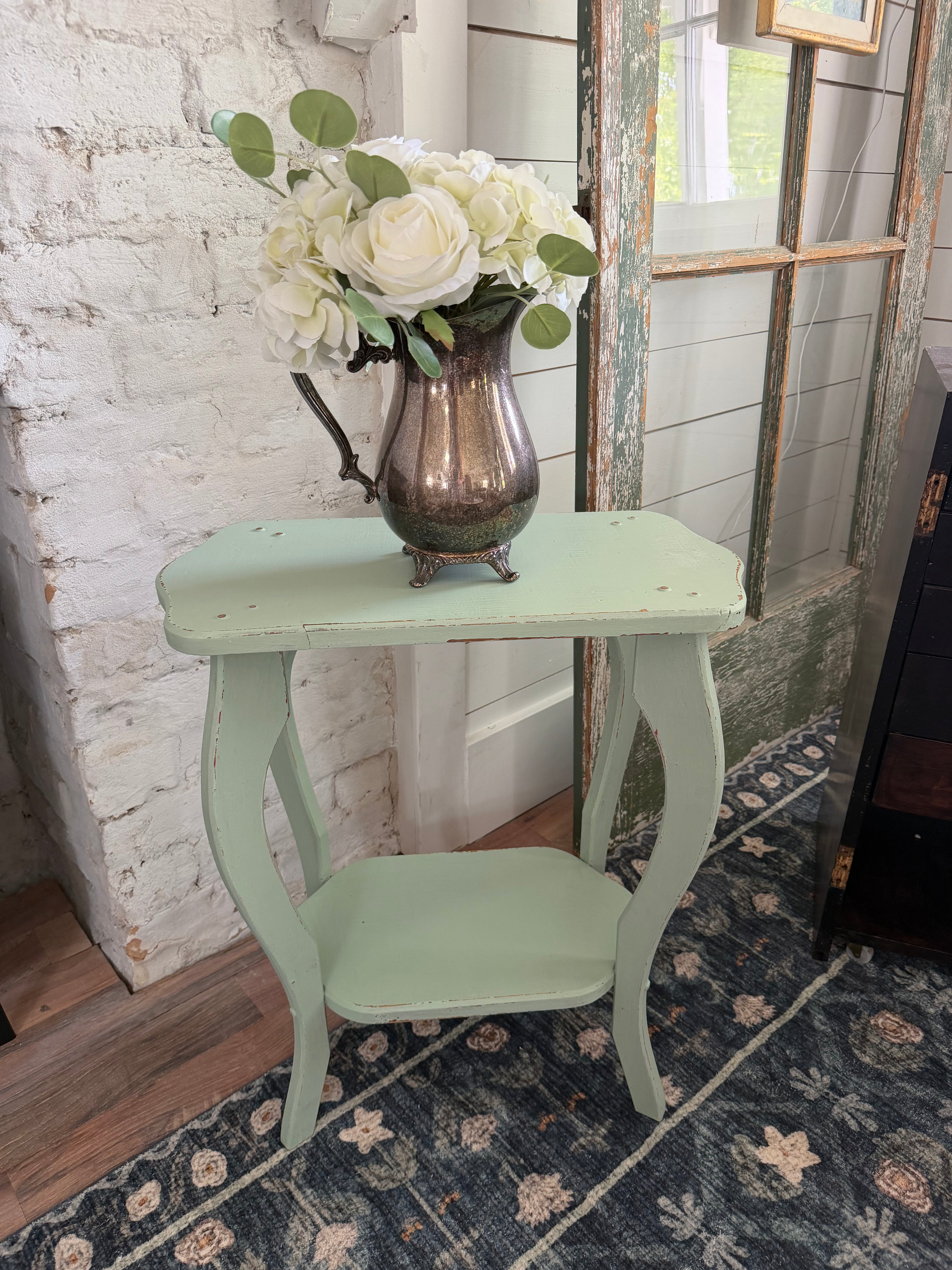 Oak two Tiered Side Table
