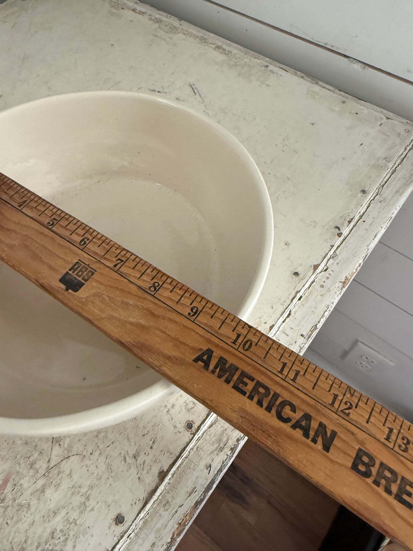 Vintage Crockett Cream Serving Bowl with some crazing