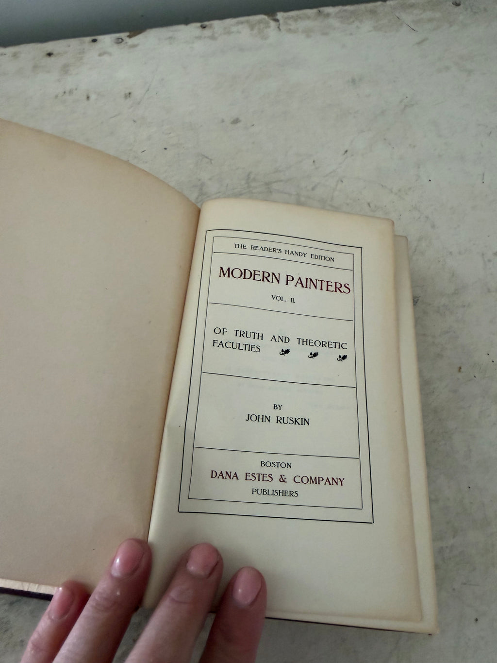 Set of Antique Red Modern Masters Books Estes