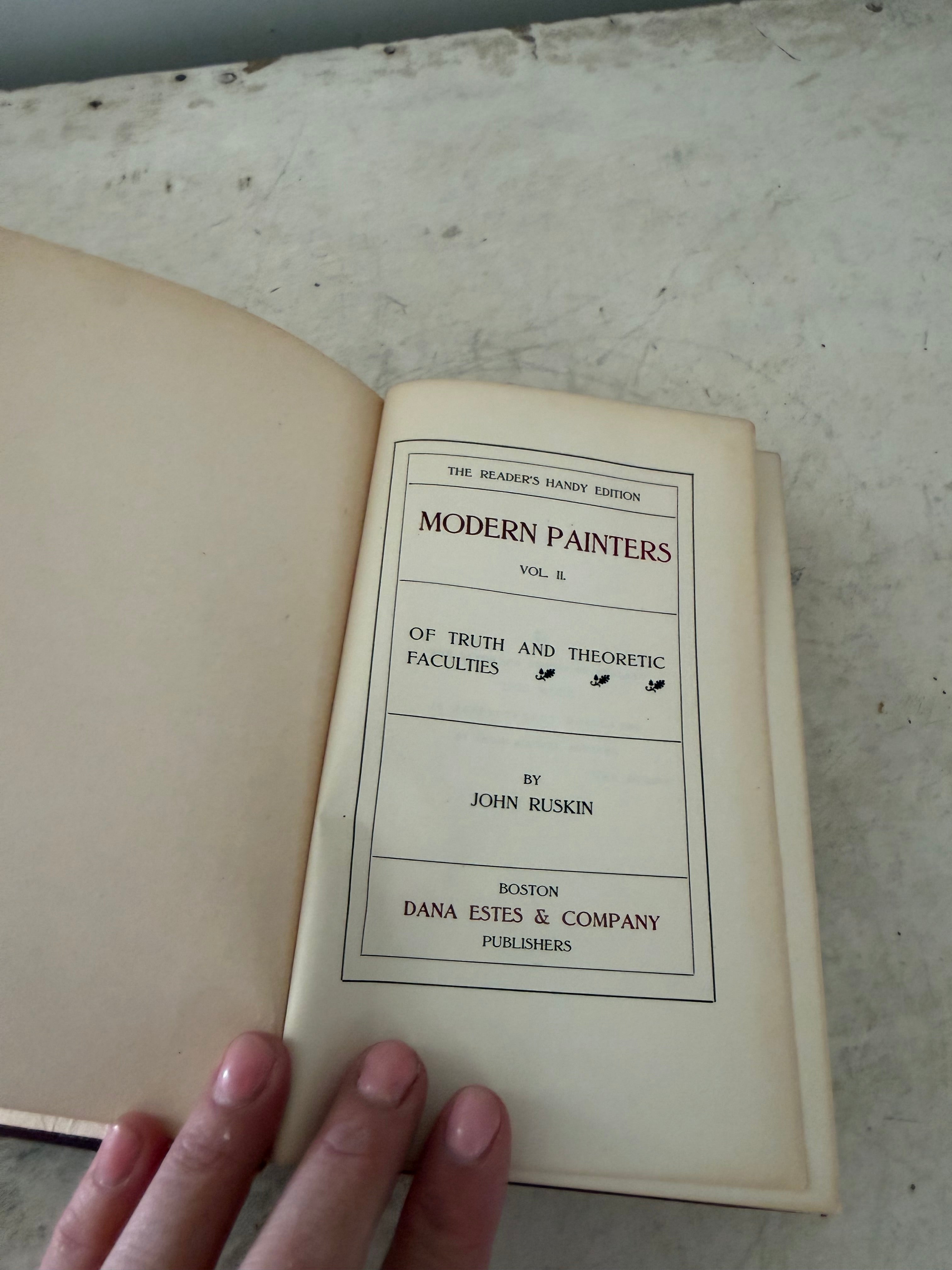Set of Antique Red Modern Masters Books Estes