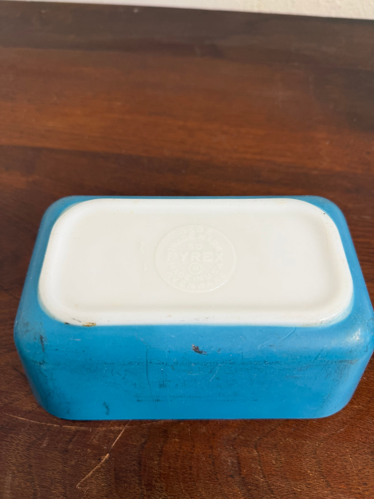 Pyrex Blue Refrigerator Dish 0502 Vintage Small Loaf Bread MCM Vintage
