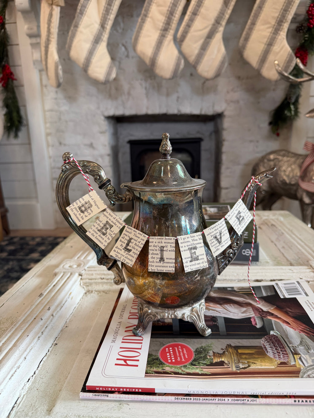 Tarnished Silver Teapots, sugar dishes and creamers with banners sold seperately