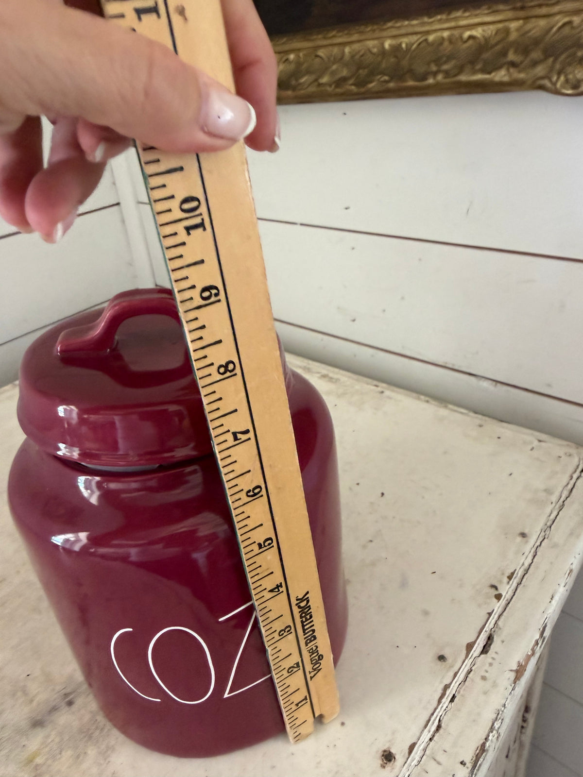 Rae Dunn cozy canister with lid