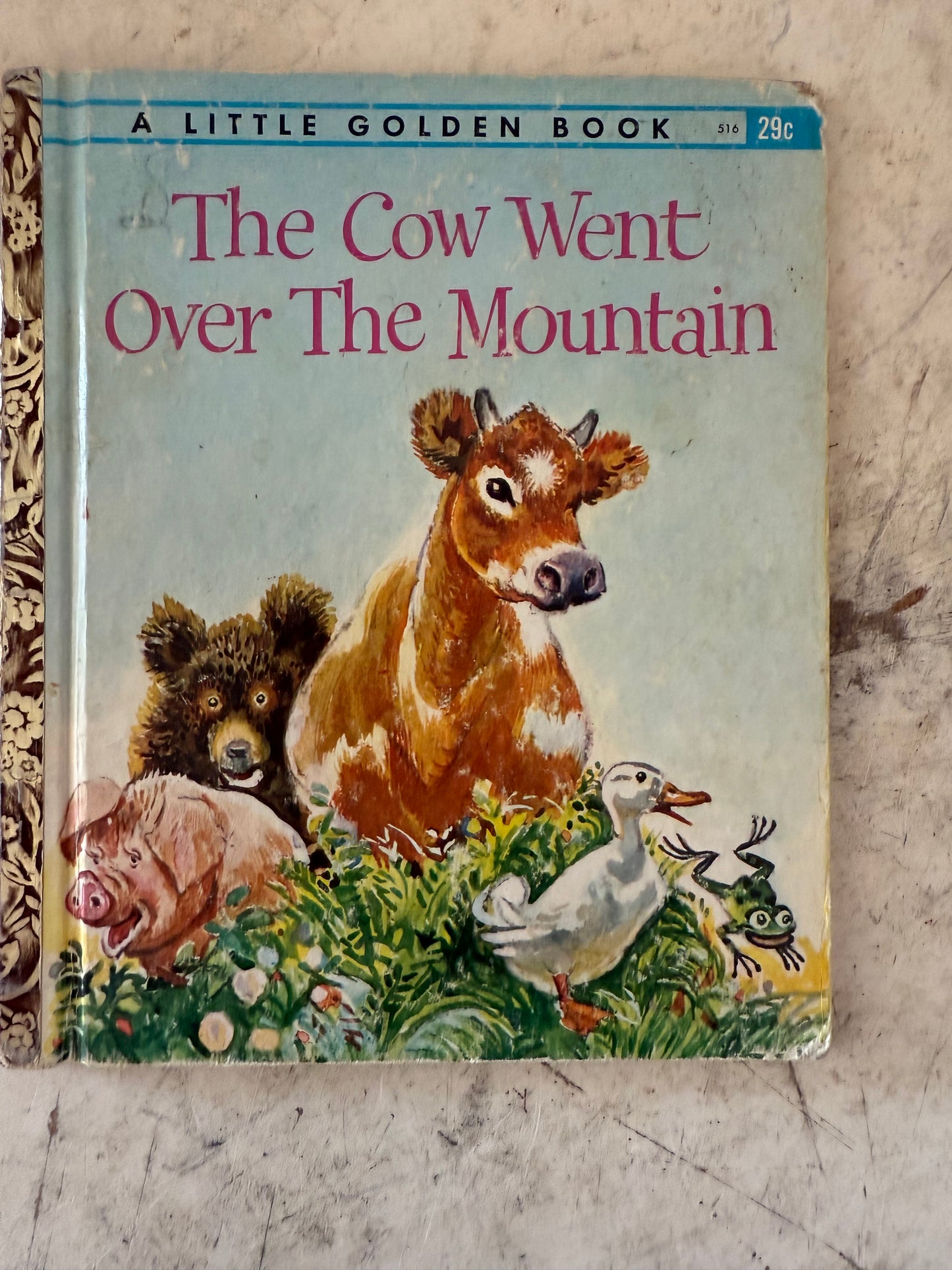 The Cow Went Over The Mountain - Little Golden Book