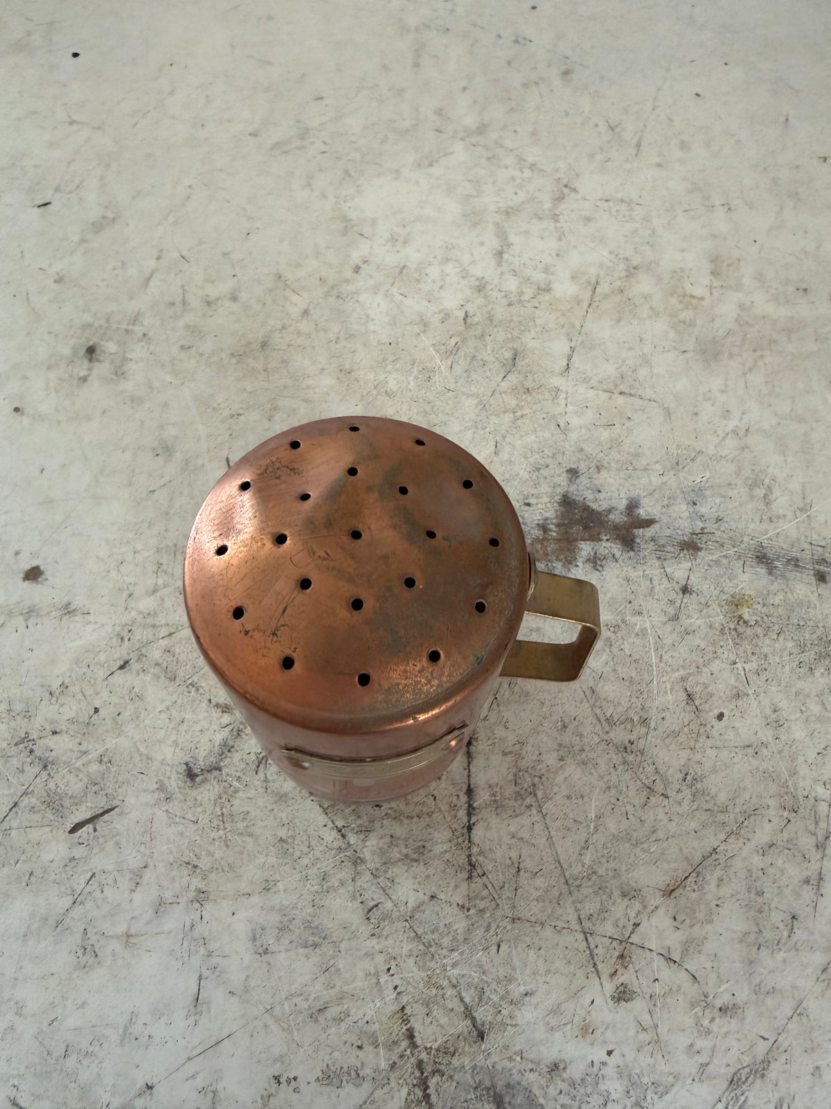 Vintage Copper and Brass Salt Shaker