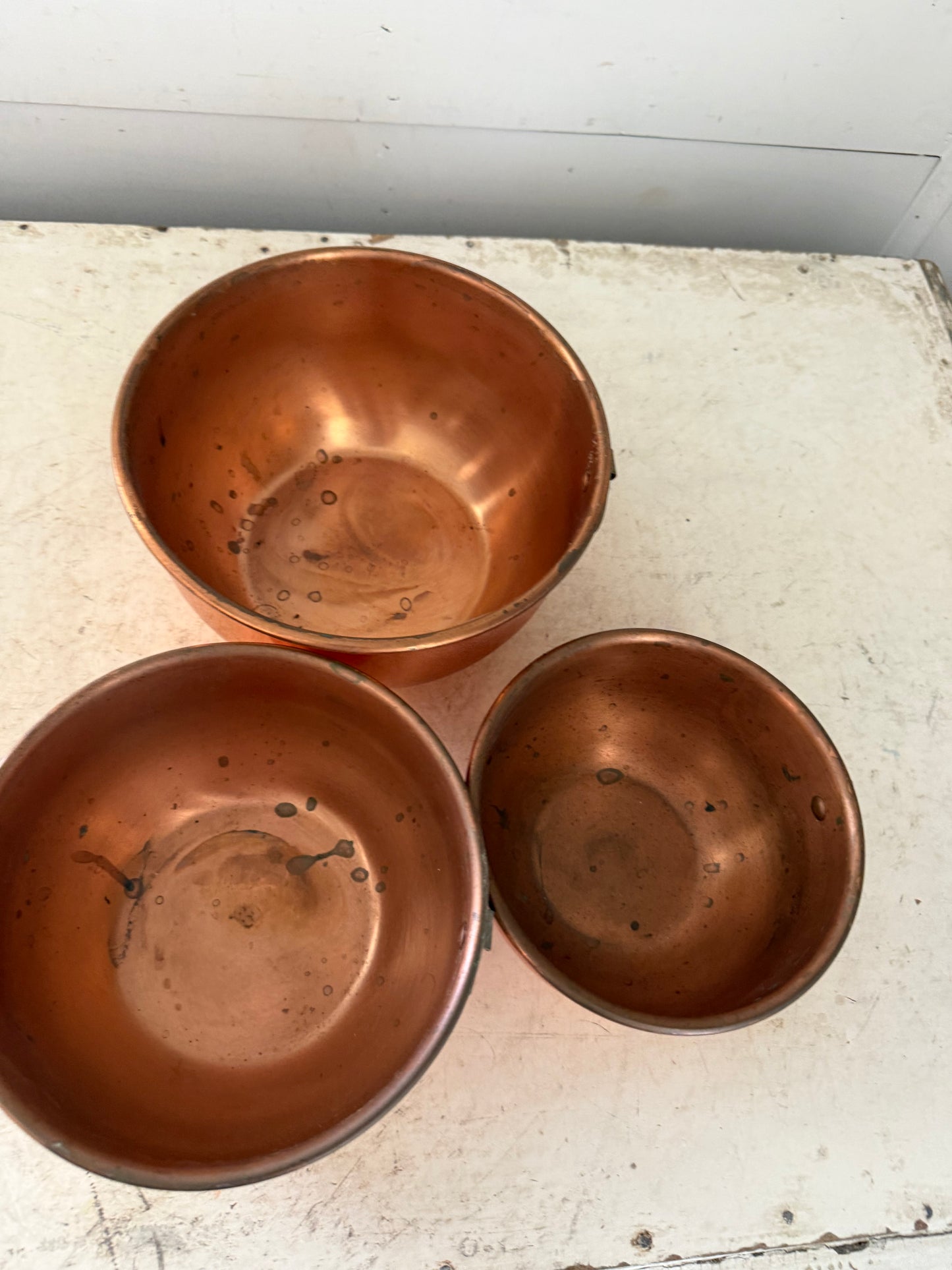Copper Mixing Bowl Set (not sure if they are plated or solid)