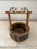 Rustic cow basket