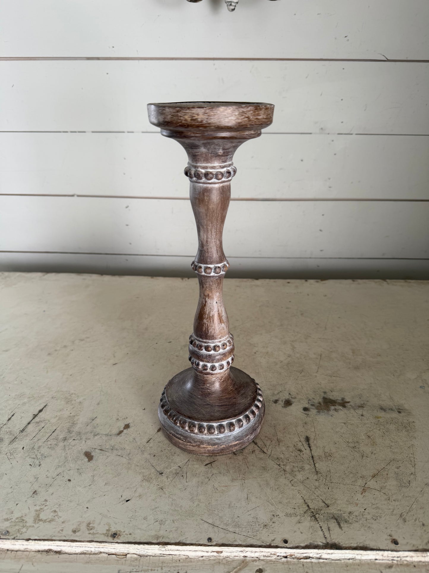 Beaded Resin Candlestick - Will Get Makeover