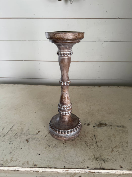 Beaded Resin Candlestick - Will Get Makeover