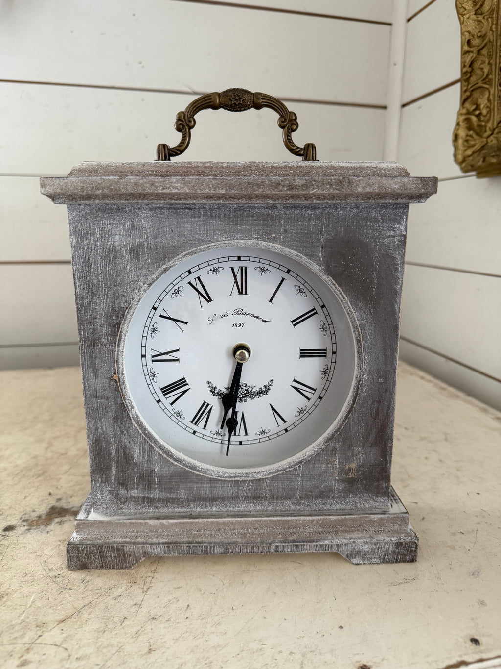 Gray washed clock