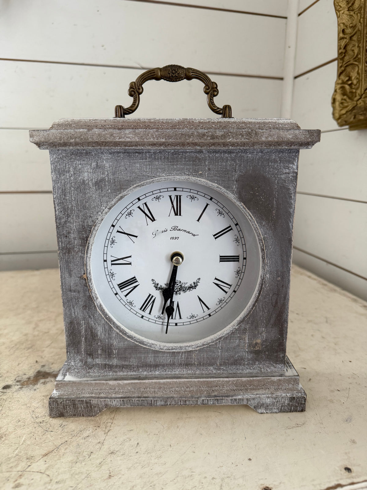 Gray washed clock