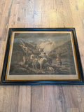 Antique Framed Engraving “The Thatcher”