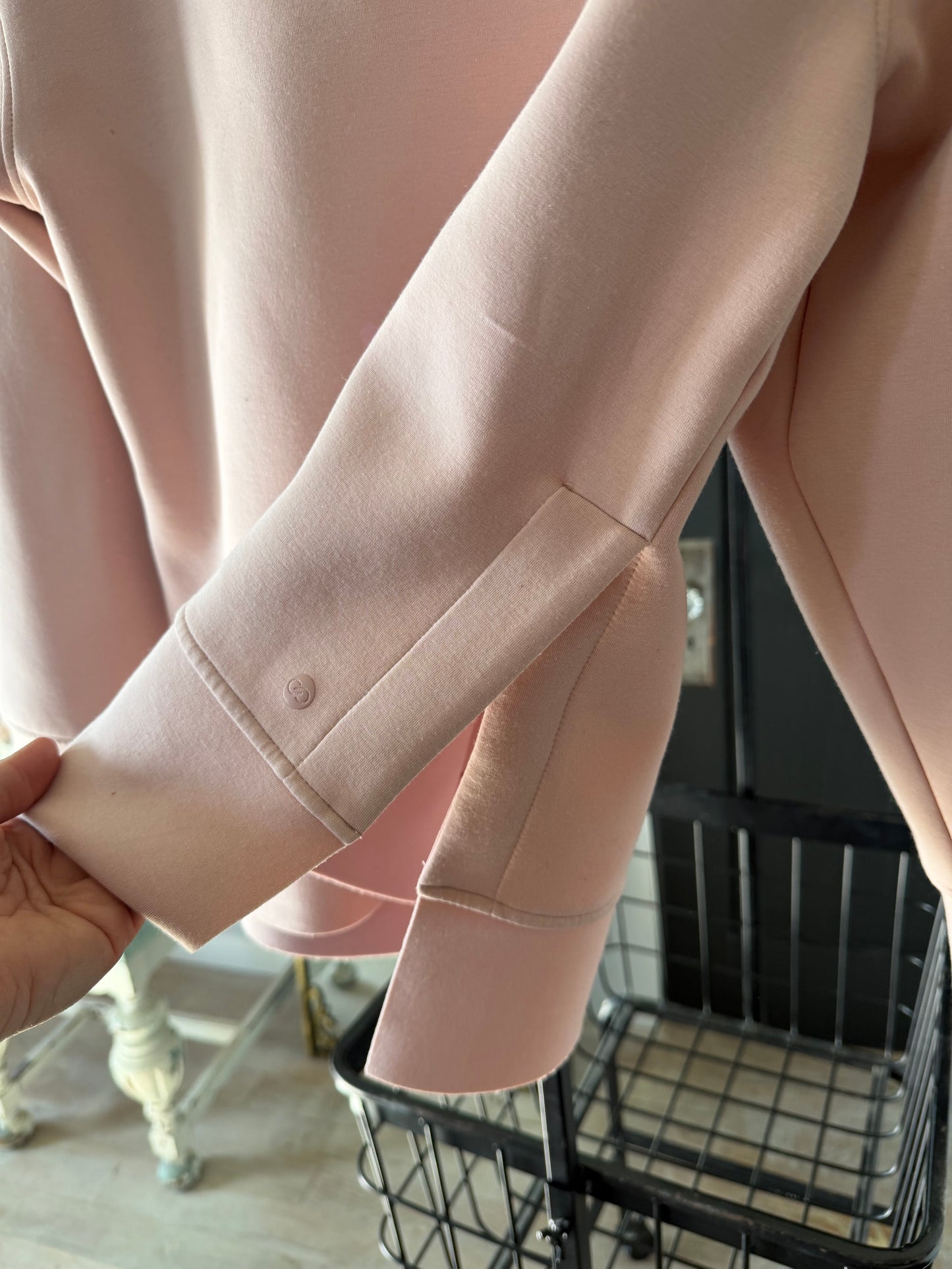 Calla Pink Oversized Hoodie Sweatshirt - Small