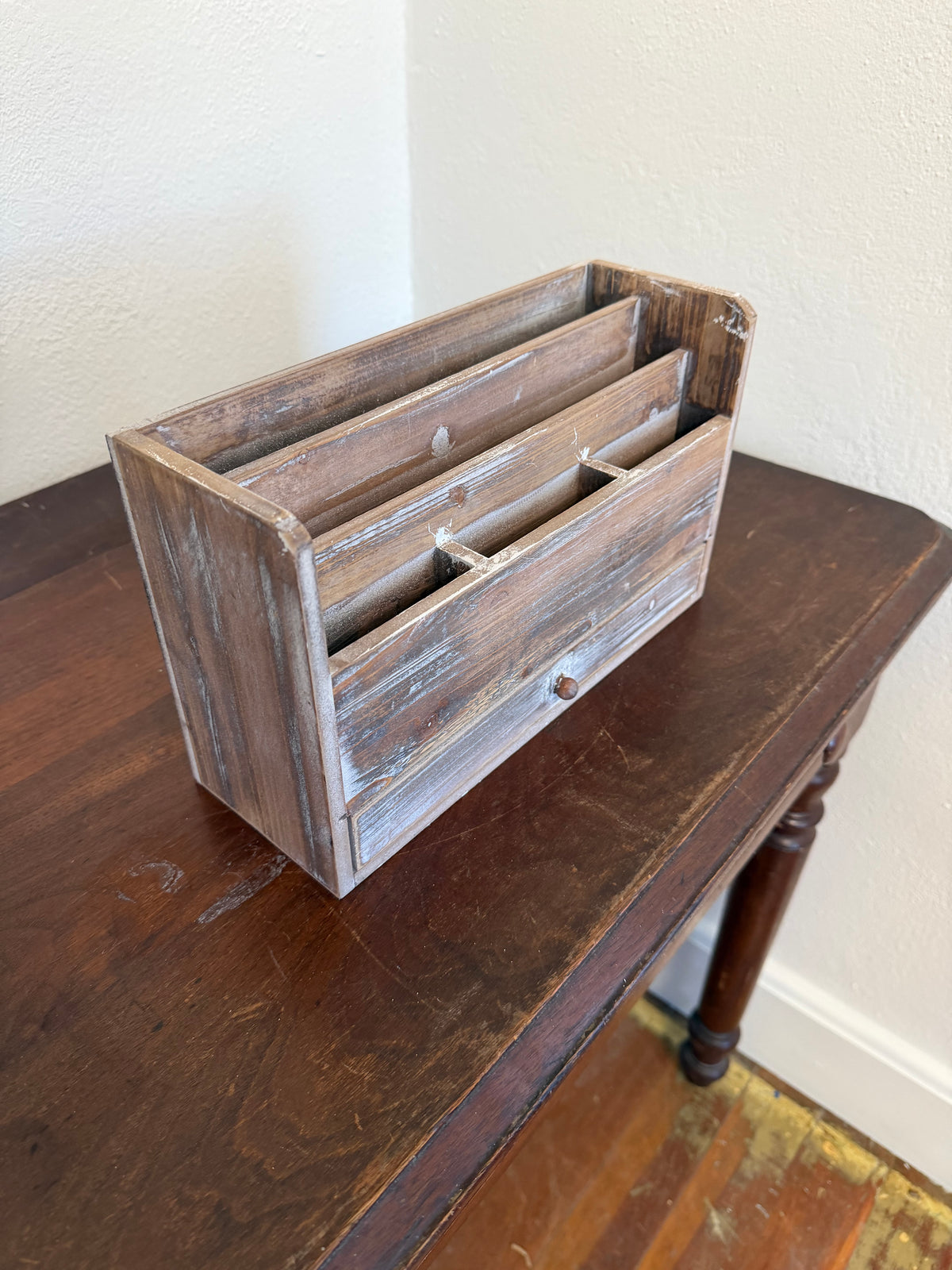Wooden desk organizer will get makeover